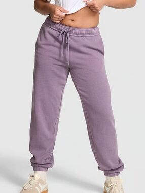 PINK VS Campus Fleece Sweatpants Frozen Plum Sz Small NWT